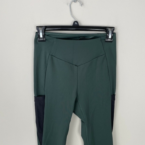 Gymshark Side Pocket Leggings Green Black High Rise Size M Ankle Length - Picture 8 of 8